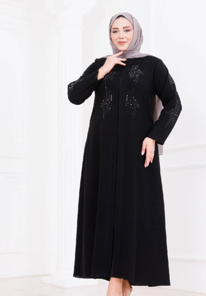 KOL BONCUK İŞLEMELİ FERACE